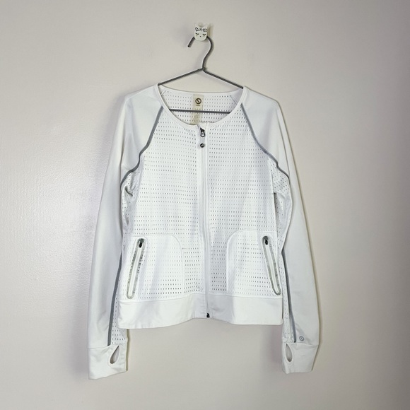 Shape Activewear Mesh Tennis Jacket White Size Large - Picture 2 of 8